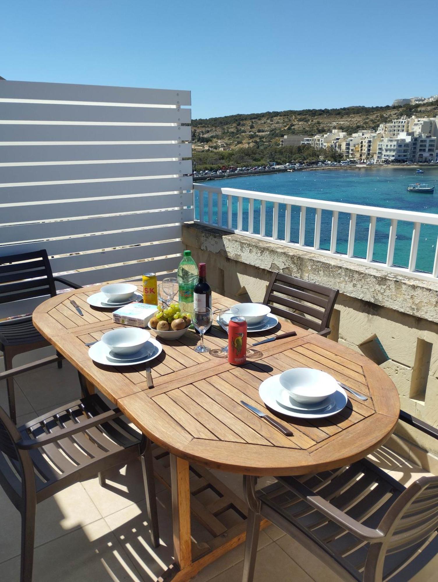 Blue Harbour Seafront Penthouse With Large Terrace With Panoramic Sea Views - By Getawaysmalta Daire St. Paul's Bay Dış mekan fotoğraf